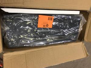 lot 8 image: W100-02 Ashley Furniture Entertainment Accessories - Black Fireplace Insert Glassstone Customer Returns See Pictures