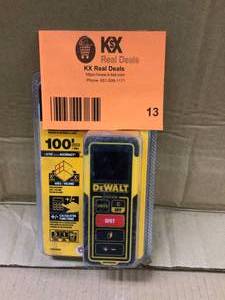 lot 13 image: DEWALT 100 ft. Laser Distance Measurer Customer Returns See Pictures