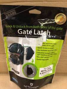 lot 17 image: Lokk Latch D&ampD Black Two-Sided Key-Lockable General Purpose Gate Latch Customer Returns See Pictures
