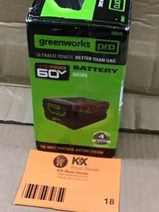 lot 18 image: PRO 60V 5.0 AH ULTRAPOWER BATTERY Customer Returns See Pictures