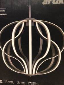 lot 22 image: Artika Meridian 30-Watt Integrated LED Black Pendant Customer Returns See Pictures