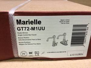 lot 28 image: Pfister Marielle Single-Handle Bar Faucet in Rustic Bronze Customer Returns See Pictures