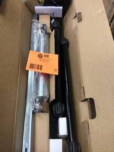 lot 37 image: 43 in. Stationary Steel Roller Stand with Edge Guide Customer Returns See Pictures