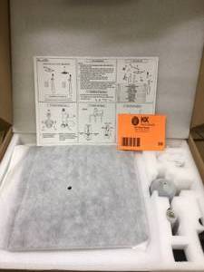 lot 38 image: 1-Spray Patterns with 2.66 GPM 10 in. Wall Mount Dual Shower Heads with Rough-In Valve Body and Trim in Matte Black Customer Returns See Pictures