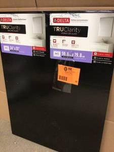 lot 40 image: Delta MIRM1-DBG-R 24 in. x 31 in. (M1) Rectangular Frameless TRUClarity Deluxe Glass Mirror Customer Returns See Pictures