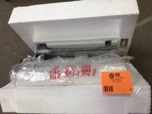 lot 2 image: Camden 22.5 in. 2-Light Anvil Iron Outdoor Wall Mount Sconce with Opal Etched Glass Customer Returns See Pictures