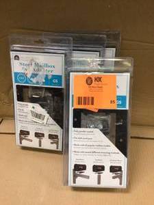 lot 85 image: Architectural Mailboxes 4 in. x 4 in. Post Adapter in Black with 3 Mailbox Mounting Options Customer Returns See Pictures