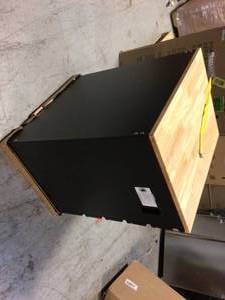 lot 109 image: Heavy Duty Welded 18-Gauge Steel 5-Drawer Garage Base Cabinet in Black (28 in. W x 32 in. H x 21.5 in. D) by Husky Customer Returns See Pictures