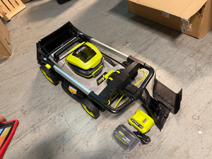40V HP Brushless 21 in. Battery Walk Behind Push Lawn Mower with 7.5 Ah Battery and Rapid Charger by RYOBI Customer Returns See Pictures