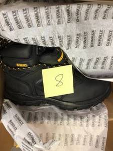 DEWALT Mens Sharpsburg Waterproof 6 in. Work Boots - Steel Toe - Black Full Grain Size 10.5(W)&nbsp&nbspCustomer Returns See Pictures