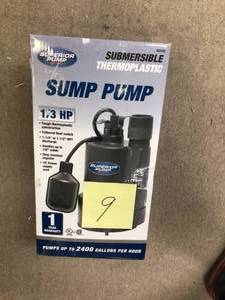 Superior Pump 13 HP Submersible Thermoplastic Sump Pump&nbsp&nbspCustomer Returns See Pictures