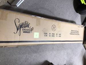 B594-97 Ashley Furniture Ralene - Medium Brown King Upholstered Rails&nbsp&nbspCustomer Returns See Pictures