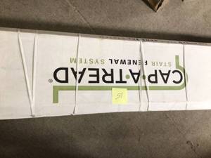 Rustic Wood 94 in. L x 12-18 in. W x 1-1116 in. T Vinyl Overlay to Cover Stairs 1 in. Thick&nbsp&nbspCustomer Returns See Pictures