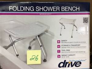 Drive Medical Folding Bath Bench&nbsp&nbspCustomer Returns See Pictures