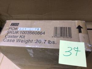 Husky 4 in. Caster Kit for Heavy Duty Welded Steel Garage Base Cabinets&nbsp&nbspCustomer Returns See Pictures