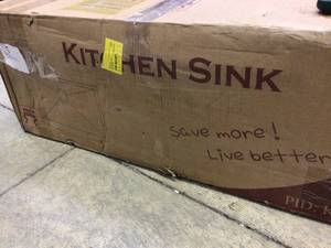 AKDY Farmhouse Apron Front 30-in x 20-in Gunmetal Matte Black Single Bowl Kitchen Sink&nbsp&nbspCustomer Returns See Pictures