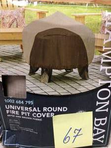 Hampton Bay 30 in. Round Outdoor Patio Fire Pit Cover&nbsp&nbspCustomer Returns See Pictures