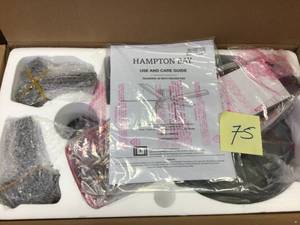 Hampton Bay Roanoke 48 in. LED IndoorOutdoor Natural Iron Ceiling Fan with Light Kit&nbsp&nbspCustomer Returns See Pictures