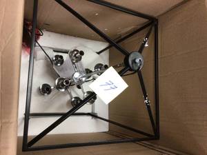 Weyburn 8-Light Black and Polished Chrome Caged Chandelier by Home Decorators Collection&nbsp&nbspCustomer Returns See Pictures