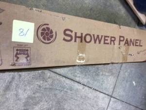 AKDY 52 8-Jet Shower Panel System Mirror Silver Tempered Glass Rainfall Shower&nbsp&nbspCustomer Returns See Pictures