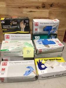 MIX LOT OF VINYL GLOVES&nbsp&nbspCustomer Returns See Pictures