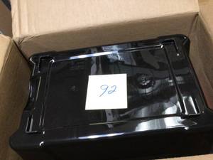 IRIS 12 Qt. Stack and Pull Storage Box in Black&nbsp&nbspCustomer Returns See Pictures