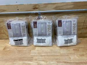 lot 92 image: TANGIERS Lot of 3-  White Curtains 118 in. W x 84 in. L (Pack of 2)