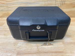 lot 39 image: SENTRYSAFE 1200 Small Fire Safe Fire Resistant Chest, Black
