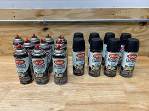 lot 99 image: KRYLON Lot of 18 Cans of- Fusion for Plastic, Satin, Black, 12 oz.