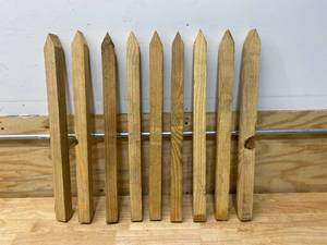 lot 79 image: Lot of 9-  24 in. H x 2 in. W -Wood Grade Stakes