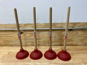 lot 48 image: Lot of 4-  6in Force Cup Plungers