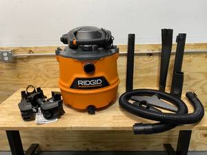 lot 14 image: RIDGID 16 Gal. 6.5-Peak HP NXT WetDry Shop Vacuum with Detachable Blower, Filter, Hose and Accessories