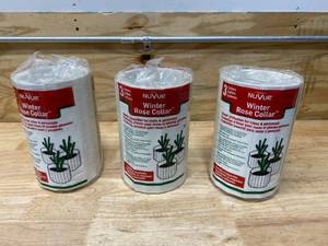 lot 56 image: NUVUE Lot of 3 Packs of-  Winter Rose Collars Polymer White Plant Protector 9 L x 9 W in. (3 collars per pack)