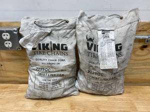 lot 122 image: VIKING- 2 Sets of- Tire Chains (2229QC) Twist Link Cam