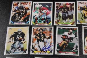 1993 Topps Football Card In Person Autograph Lot  11 Cards