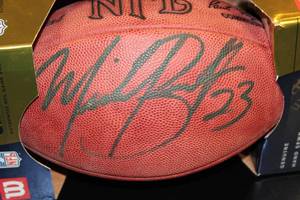 Wilson Authentic Full Size Football Michael Bennett Autograph