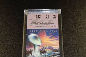 1992 Super Bowl XXVI Full Ticket At The Metrodome