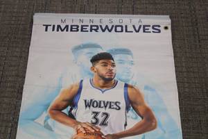 Minnesota Twins Team Produced Karl Anthony Towns Double Sided Banner