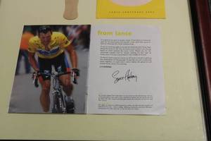 Framed Lance Armstrong Collectible Display