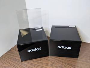 lot 400 image: Lot of Two Black Acrylic Adidas Drawing Boxes