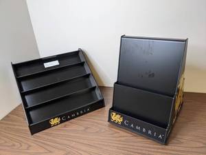 lot 405 image: Lot of Two Black Display Stands (Cambria)