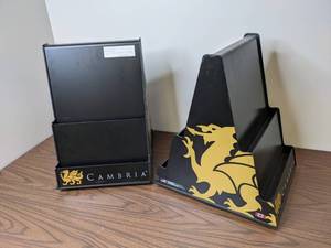 lot 406 image: Lot of Two Swiveling Black Display Stands (Cambria)