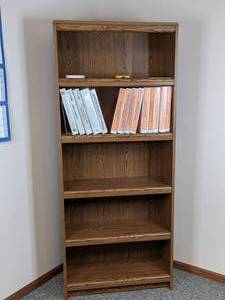 lot 308 image: Large Brown Bookshelf&nbsp