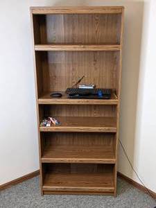 lot 309 image: Large Brown Bookshelf&nbsp