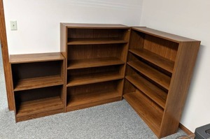 lot 356 image: Set of 3 Matching Wood Bookshelves