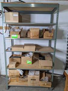 lot 374 image: Lot of Two MetalWood Shop Shelving Units