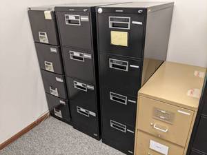 lot 246 image: Set of (4) Metal Filing Cabinets