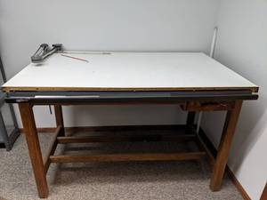 lot 206 image: Drafting Table w Accessories