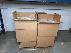 lot 68 image: Boxes of 1,000 Face Shields - 10 and 8.5 Sizes