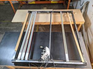 lot 76 image: FTM Plastic HeatingBending Machine and (2) Tables